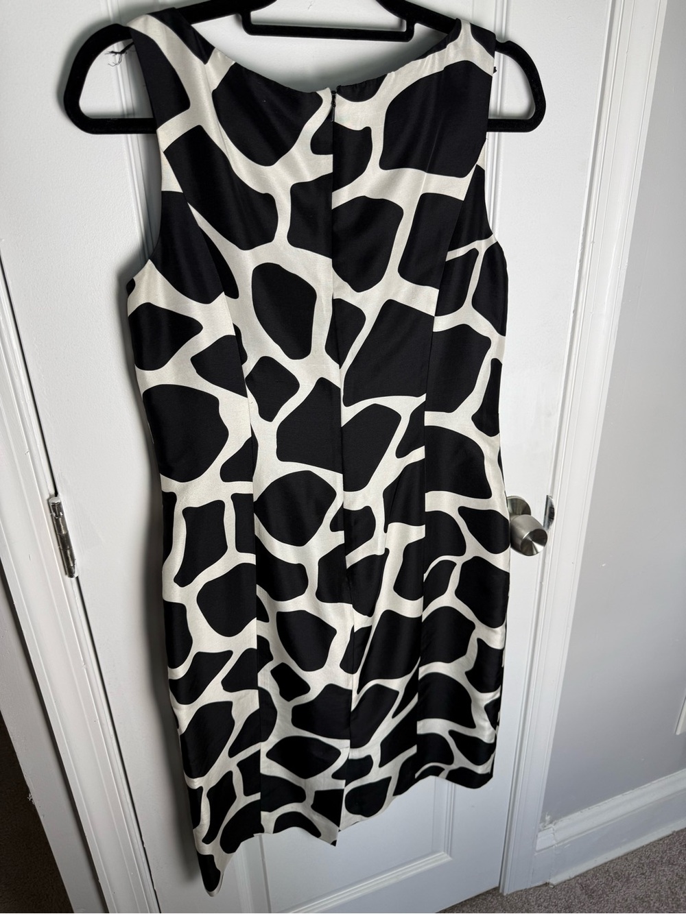 Talbots Black and White Giraffe Print Sheath Dress - Picture 2 of 8